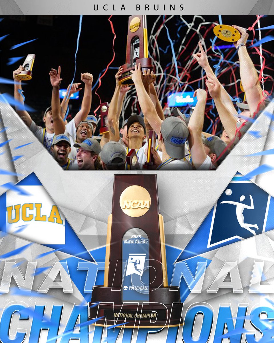 UCLA BRUINS ARE THE NATIONAL CHAMPIONS 🐻🎉

📸 x @UCLAMVB 

#NCAAMVB