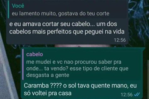 diojorange's tweet photo. parece um término de namoro de namoro, mas é apenas um cliente e seu barbeiro https://t.co/3u28az4Upc