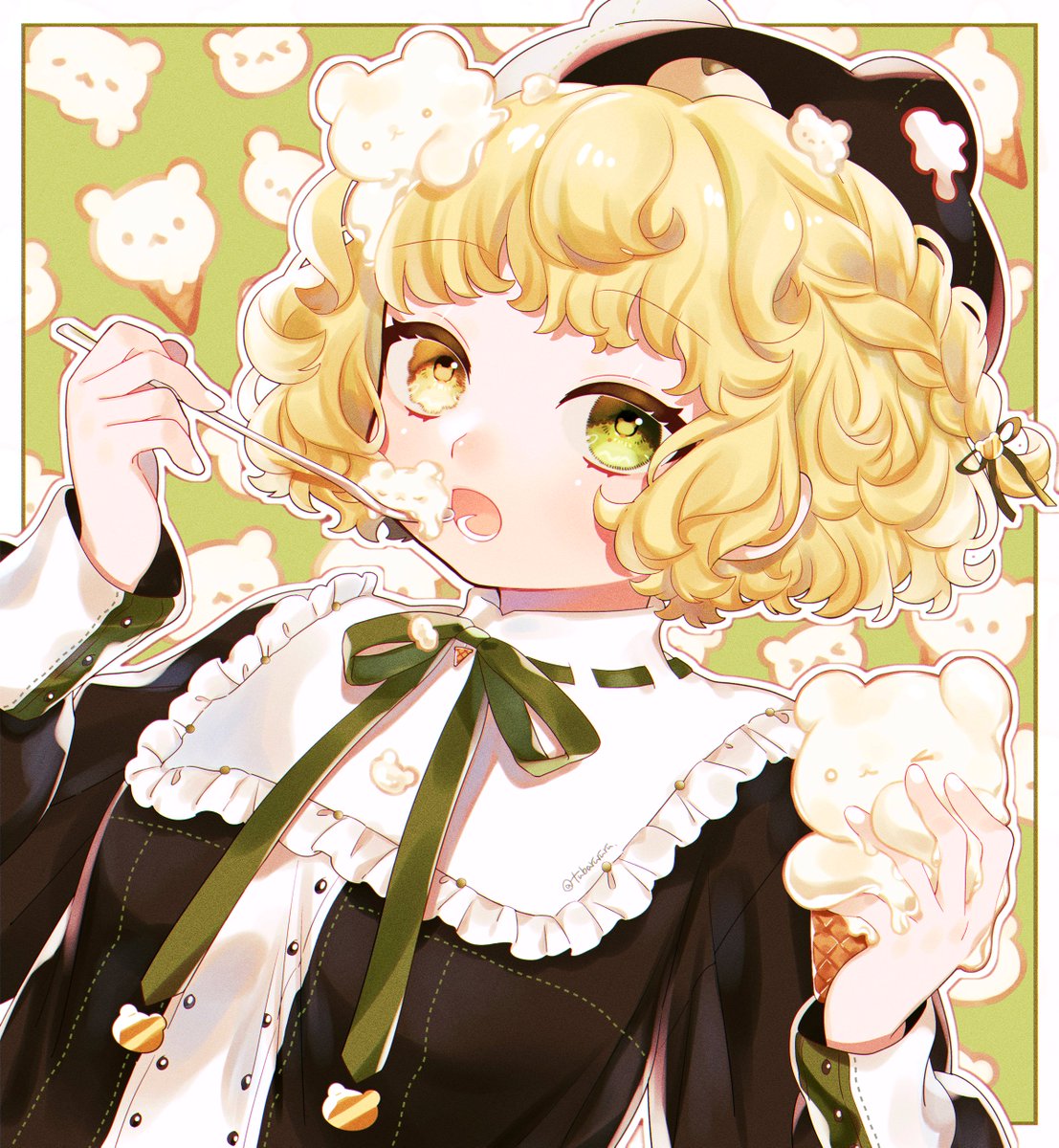 「くまあいす」|つばるのイラスト