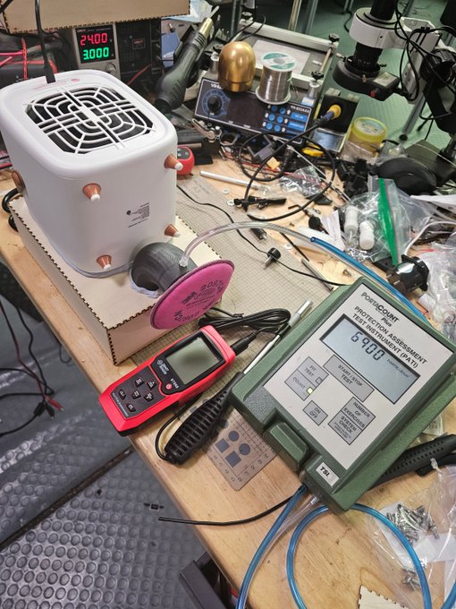 Trying different filters today with the particle counter. If the filter does not fit tightly in the enclosure