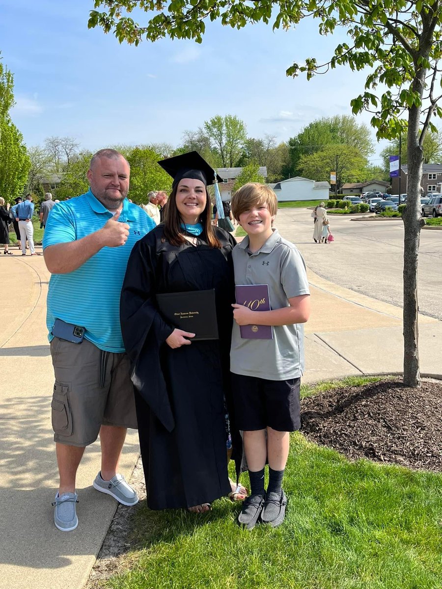 TroyMaskel's tweet photo. Congrats to my beautiful wife @MrsMaskel10 for officially graduating with her Masters degree today!  We love you and are lucky to have you in our lives! https://t.co/jVle7qjQAG