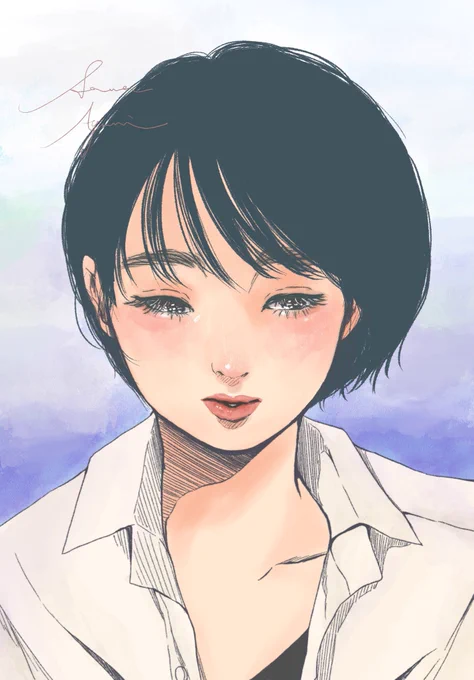 #見た人も無言で青いものをあげる