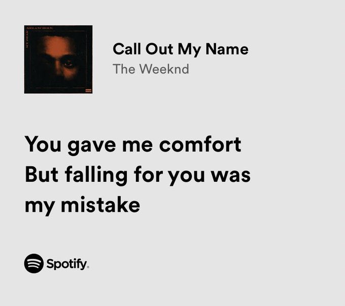 the weeknd / call out my name