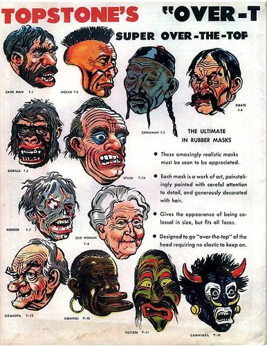 hauntorama's tweet photo. Topstone “Over-The-Top” Masks catalog pages. Some very politically incorrect by today’s standards.
#halloween #HorrorCommunity #horrormasks https://t.co/GHiPiXD1PT
