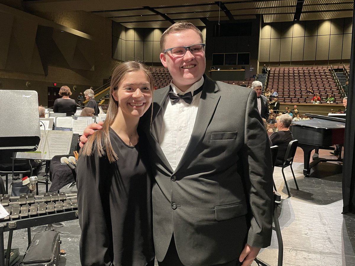 Fantastic concert tonight @ Elyria Performing Arts Center w/ the Patriots Band sharing the stage with alumni <a href="/sarah_kittels/">Sarah 🌸</a> &amp; sophomore <a href="/Borczuchj/">Joe Borczuch Jr</a> SO Proud of both of these two! 🎶🥁🎶