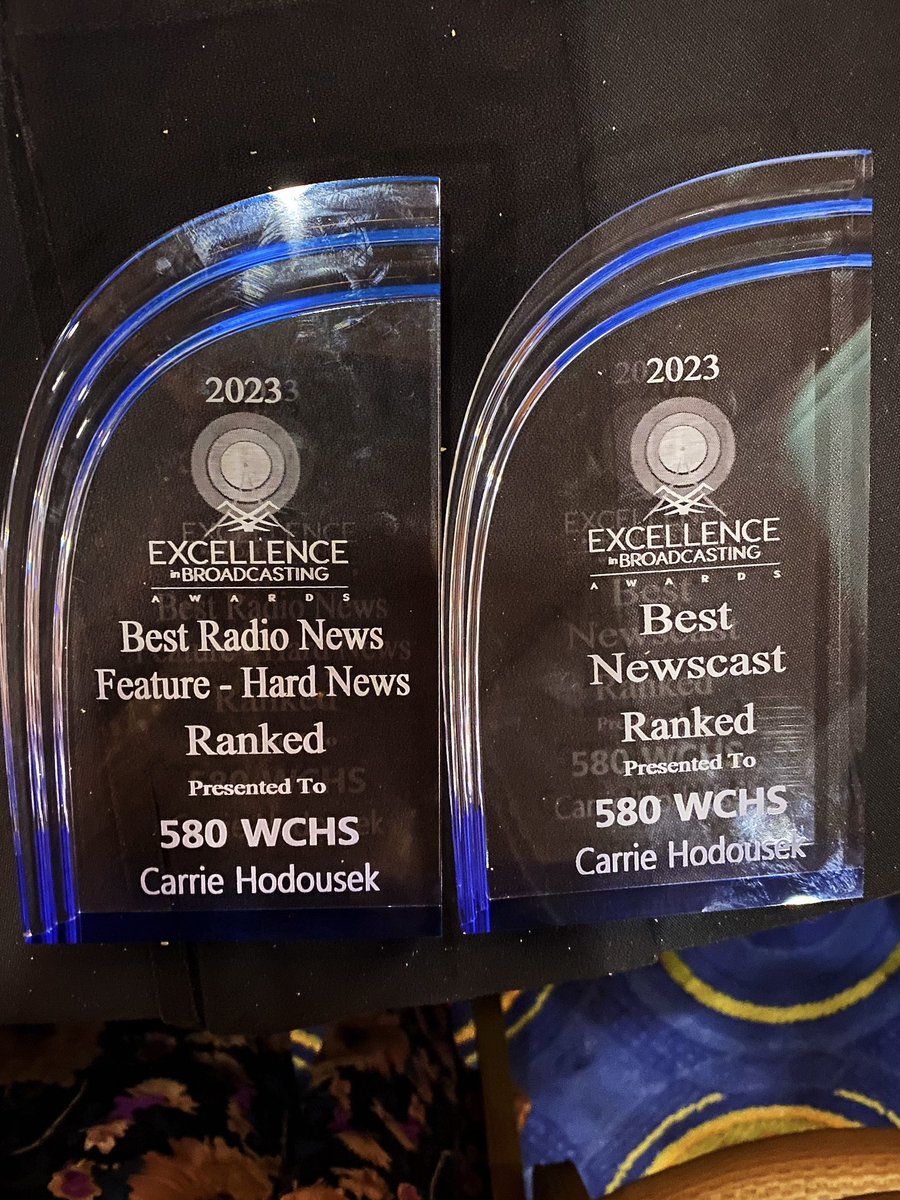 CarrieLSmith_'s tweet photo. Bringing home DOUBLE hardware tonight!!! 🏆 Best Radio Newscast &amp; Best Radio Hard News Feature from the WV Broadcasters Association!

A big thank you to @JeffJenkinsMN, @WVOutdoors and @HoppyKercheval for always believing in me since the start. I LOVE what I do! https://t.co/ythP73mwa2
