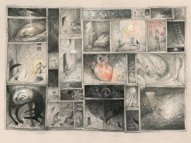 Beinart Gallery (@beinartgallery) on Twitter photo “The Rooms” - Pencil drawing by <a href="/shauncytan/">shauncytan</a> in his current show, “On my way to paradise”.
“This work also featured as an illustration for a song by my friend <a href="/tristanmccoppin/">Tristanmccoppin</a>. Have been drawing variations of these ‘rooms’ in sketchbooks for about 20 yea… instagr.am/p/Cr7GpQap_ZX/ “The Rooms” - Pencil drawing by <a href="/shauncytan/">shauncytan</a> in his current show, “On my way to paradise”.
“This work also featured as an illustration for a song by my friend <a href="/tristanmccoppin/">Tristanmccoppin</a>. Have been drawing variations of these ‘rooms’ in sketchbooks for about 20 yea… instagr.am/p/Cr7GpQap_ZX/