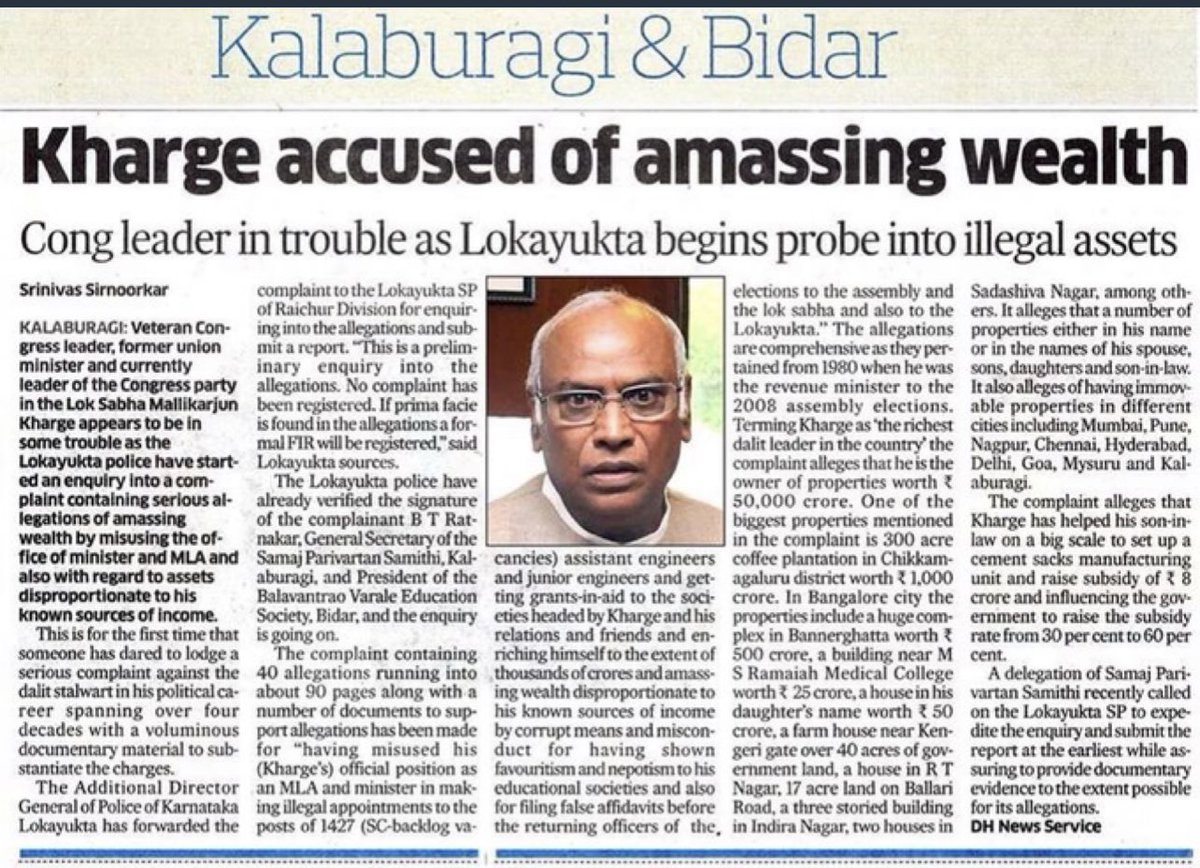rupamurthy1's tweet photo. Congress leader Kharge is a rich man, worth 
Rs 50,000 crore. https://t.co/TQLFleIvSu