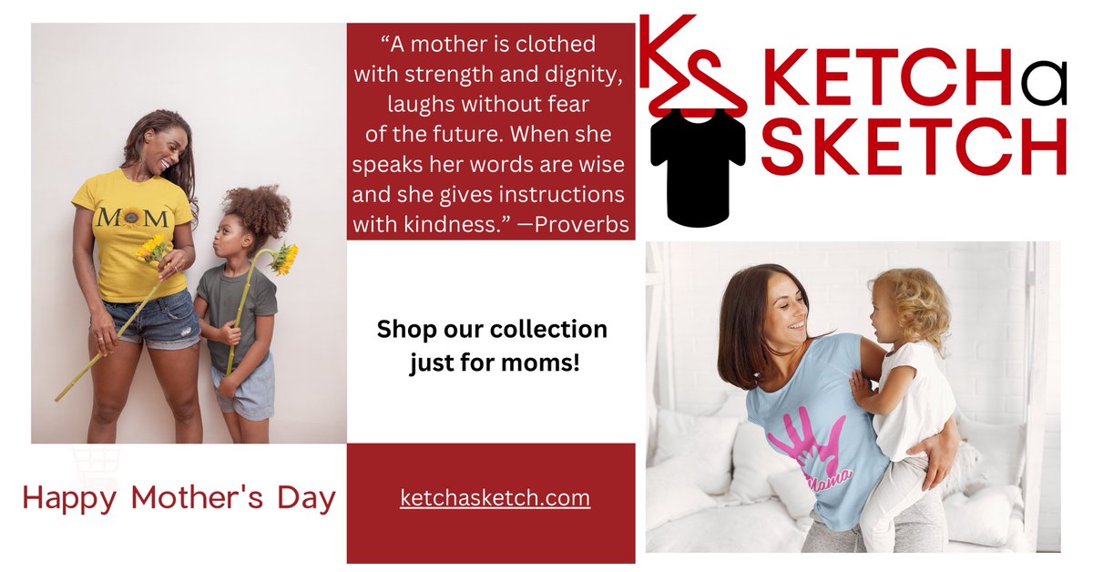 ketchasketch's tweet photo. Happy Mother's Day. Shop our collection of Mom T-shirts to represent your special mother. https://t.co/sMf3R2b2XW
#mothersday #mothersdaygifts #tshirt https://t.co/XzZlroX9Xb