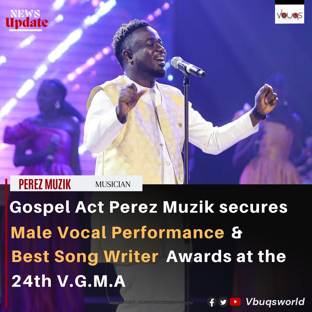 vpjglobal's tweet photo. Congratulations to @perezmusik233 for winning Male Vocal Performance &amp; Song writer of the year at the #24thVGMA 🔥🔥🔥🔥 #VGMA  #VGMA2023  #VGMA2024  #VGMA24 https://t.co/xCNB5o1GgW