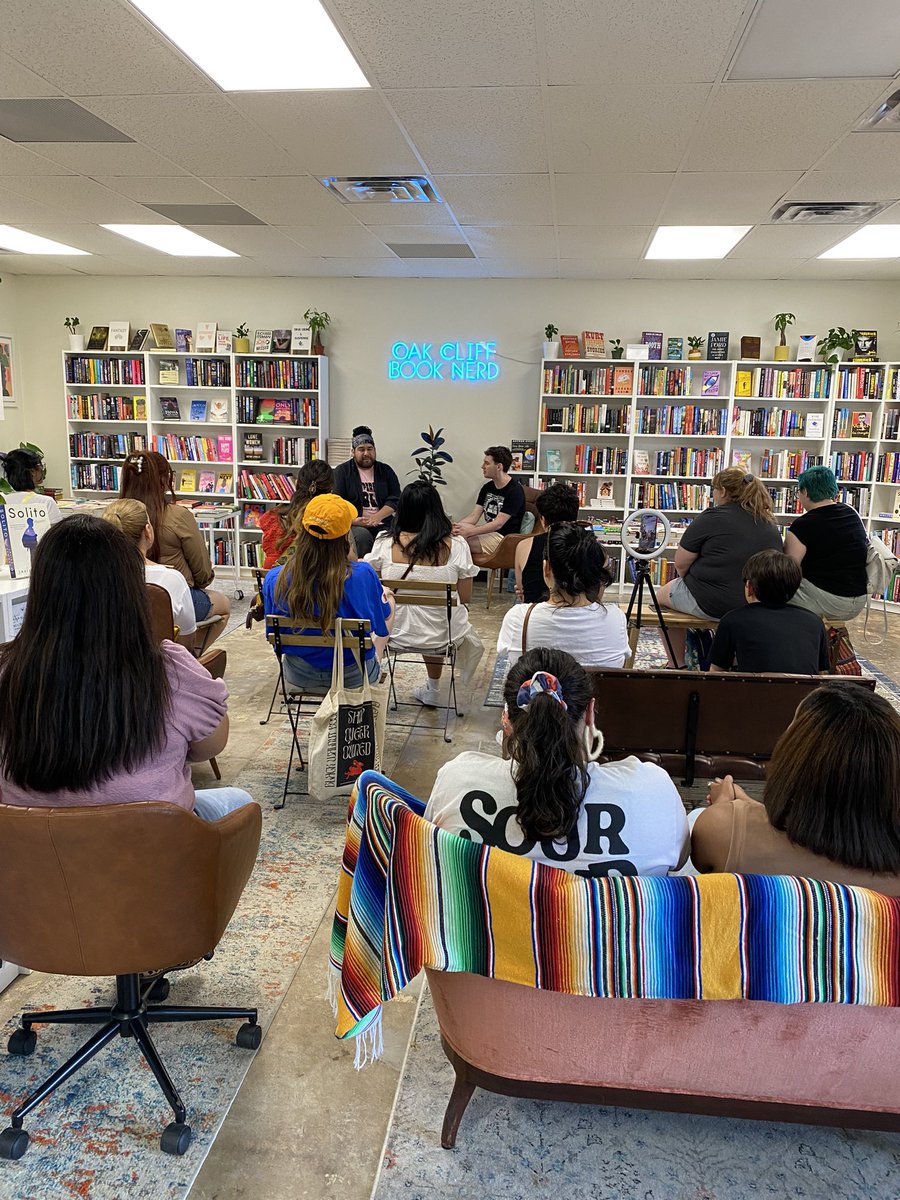 whosebooks's tweet photo. Great night with @JONNYescribe and @MyGayBookcase in discussion of their newest YA MLM novel Ander & Santi Were Here. Itโs ๐ฅ ! #whosebooks https://t.co/3ebJujifcd