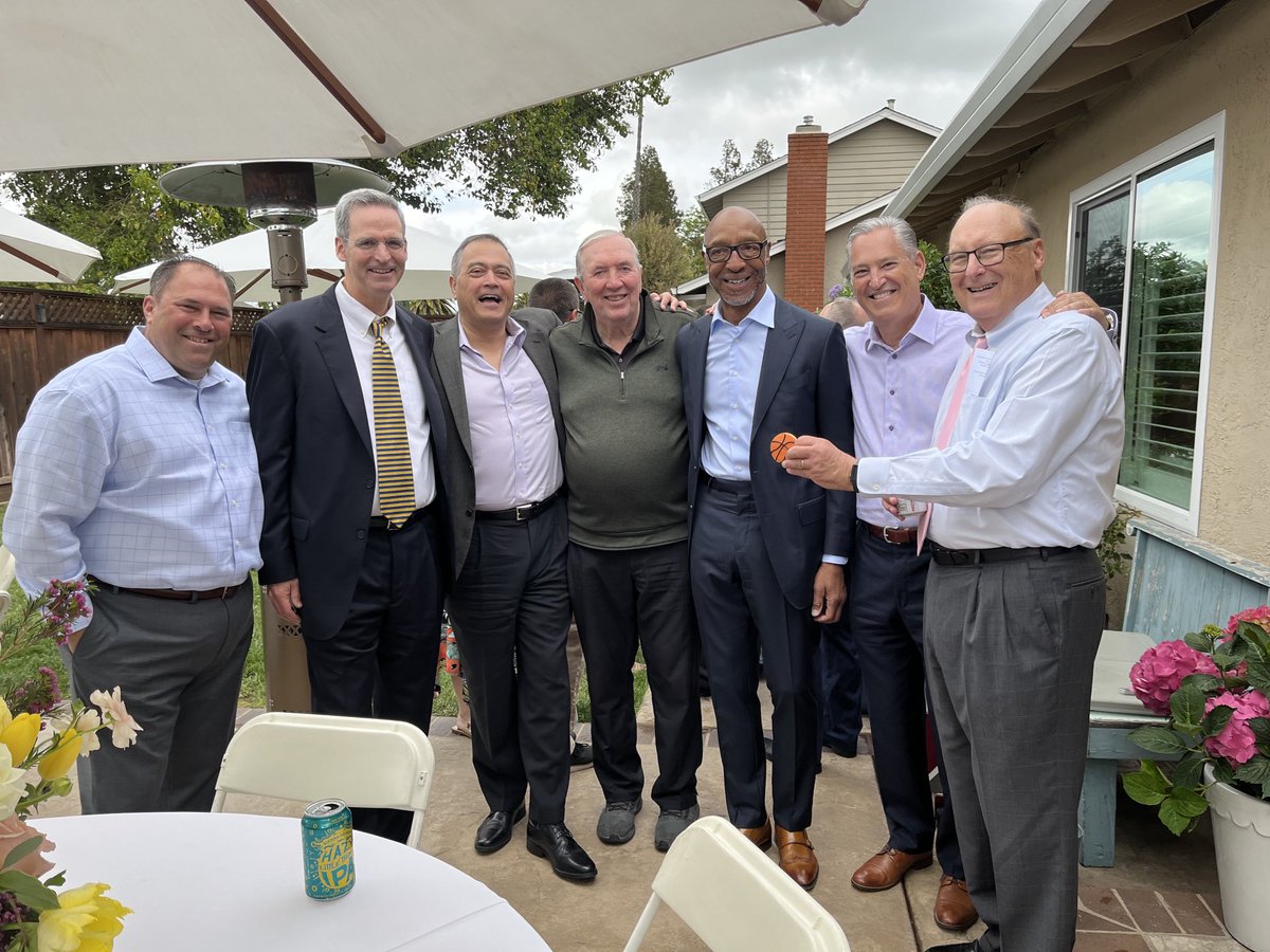 The 80’s staff at Cal-Berkeley back together in San Fran for the celebration of life memorial for the late great Lou Campanelli. I am, because of him. May he Rest in Power. #family #calbasketball#friendsforlife