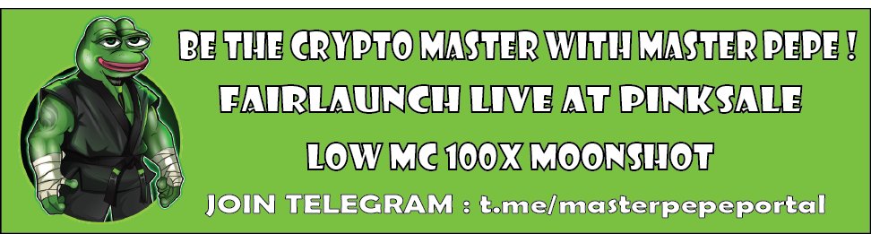 MasterPepeCoin's tweet image. 🐸Hey Peeps, We Are Happy To Announce That 10 Bnb Sc Has Been Reached There Is No Limit Of Hardcap We Can Even Raise 50, 100 Bnbs Currently Raised 38.1 bnb 😎
Pinksale Buy Link

pinksale.finance/launchpad/0xc8…

Keep Supporting ,Keep Buying 
Kyced Audited

🐸🐸🐸🐸🐸🐸