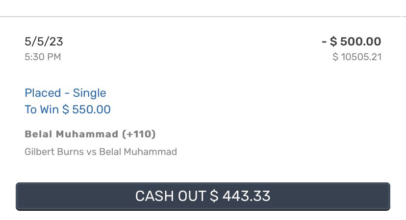 beatthesteam's tweet photo. Next bet is on Belal +110.
Itβs moved against me. Now +125/130 with the injury talk.
Im not cashing out. LETS ROLL.
#TeamSteam
#SweatTank
#ufc288 https://t.co/P2NlZnx1Xf