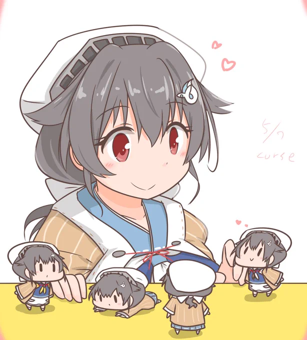 迅鯨ちゃんと鯨妖精ちゃん おそくなっちゃったけど姉鯨さんの進水日記念で