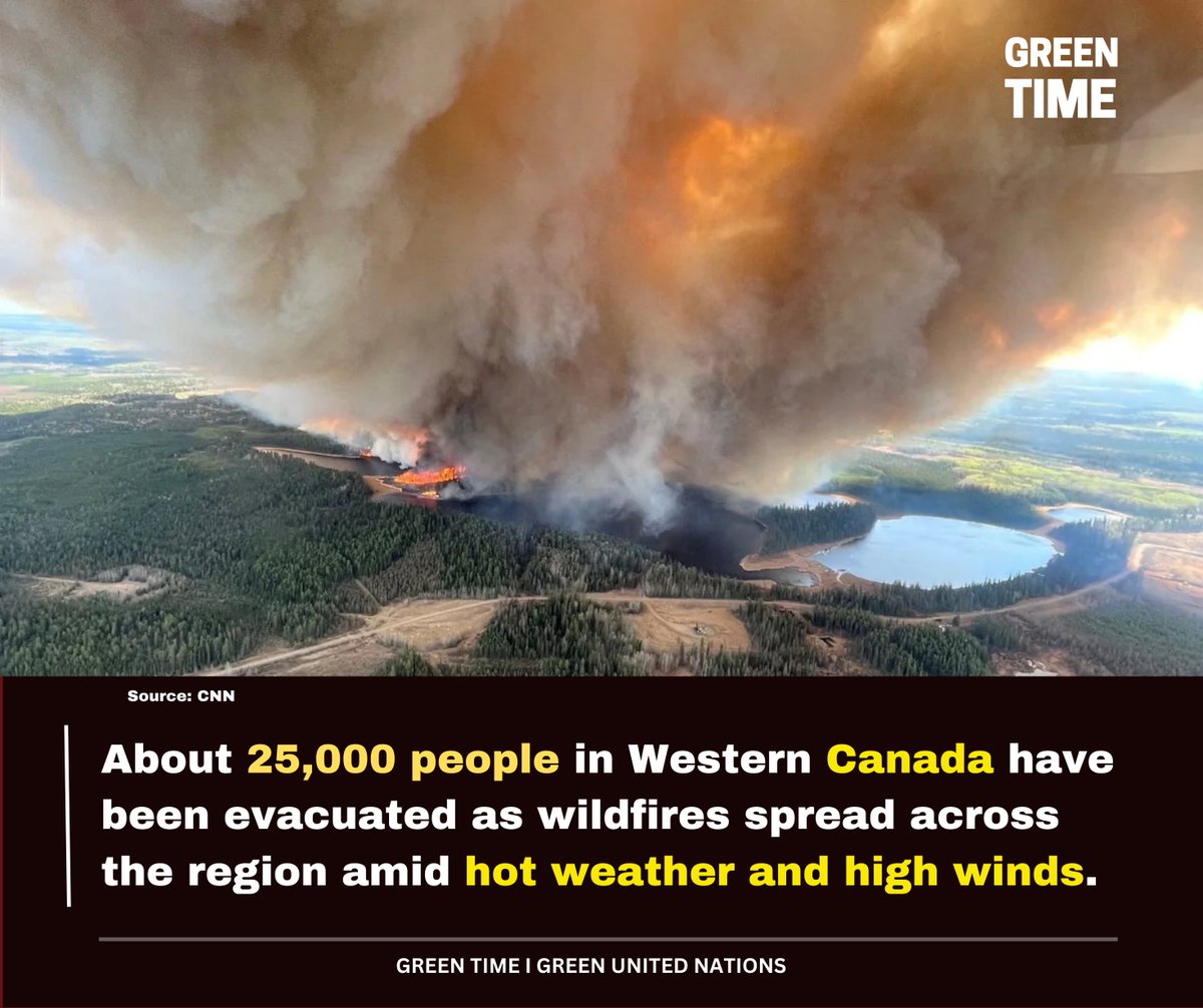 About 25,000 people living in the Canadian province of Alberta have been evacuated as wildfires sweep across the region, which is seeing unusually hot weather and high winds, emergency officials said Saturday.
#wildlife #alberta #canada #greentime #environmentalnews