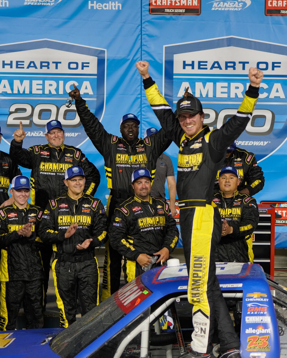 NASCAR_Trucks's tweet photo. Inspection is clear, there were no issues.

@GrantEnfinger is your official winner at @kansasspeedway. https://t.co/58JstSqlEj