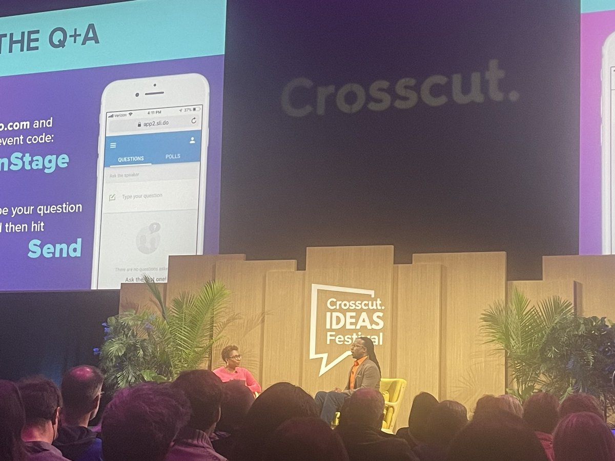 BrianJacksonTV's tweet photo. Watching @AudieCornish put on a master class of interviewing during the "Woke" and the Debate About Race” segment of @Crosscut ideas festival. #Seattle https://t.co/By64gisCBe