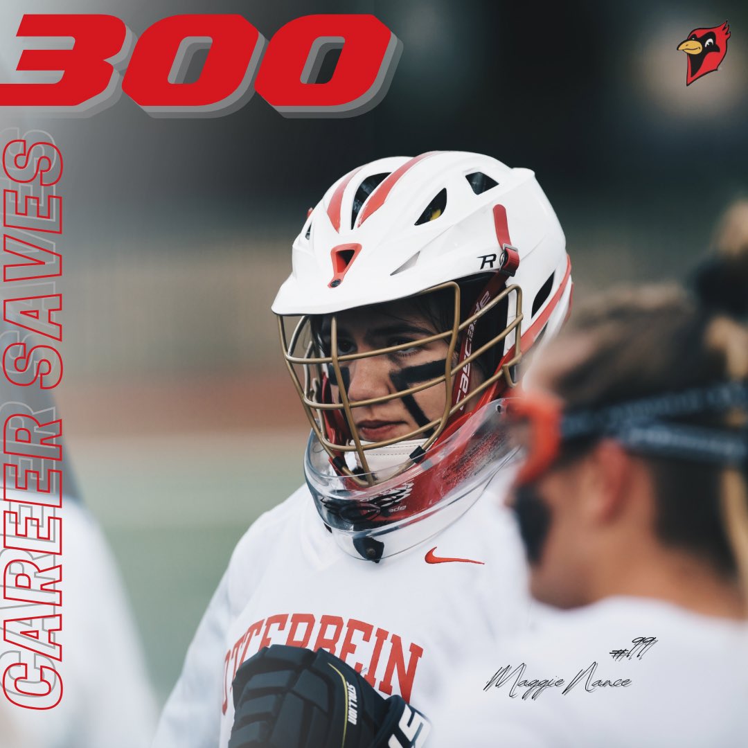 Two big milestones for these Cards..

Jr. Carli Rigel reaches 100 career points after scoring 5 goals against Mount Union

So. Maggie Nance reaches over 300 saves after 2023 season 🤯🤯