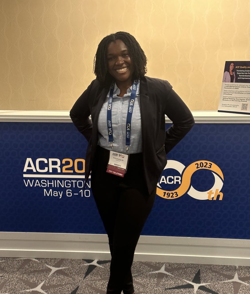 _mzRach's tweet photo. I had the best day interacting with incredible people and mentors. Thank you @RadiologyACR for the opportunity. I can’t wait to join the family @ACRRFS @bfacemensah #ACR100 #ACR2023 https://t.co/Pd2YpMyECN