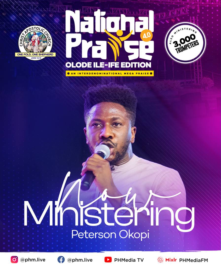 phm_live's tweet photo. We are currently under the ministration of the "Osuba Re ma re o" crooner @OkopiPeterson at the National Praise 4.0 Olode Ile-Ife Edition
You can't afford to miss this
Ìyìn!
Ògo!
#olode
#nationalpraise
#CAC
#May6
#ProphetHezekiah
#PHMedia
#OfficialProphetHezekiah https://t.co/o1yvzibWob