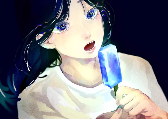 夏夜の思い出  ※明るさMAX推奨  #イラスト