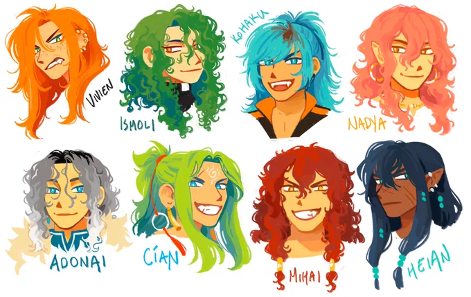 all together now! my kids look so colourful together 