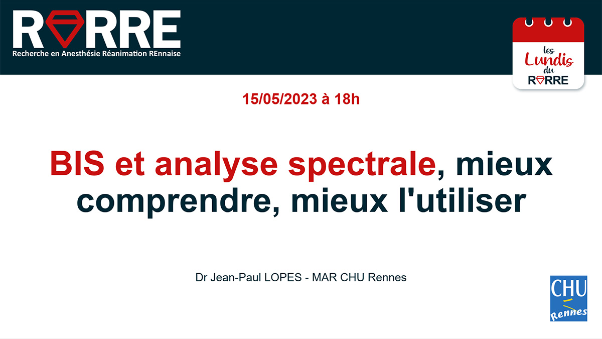Lundi RARRE#12🗓️15/05 à 18h :
Le BIS : mieux le comprendre, mieux l'utiliser
Dr Jean-Paul LOPES (MAR <a href="/CHURennes/">CHU de Rennes</a>)
Webinaire en présentiel ou en streaming.
<a href="/SFAR_ORG/">SFAR Anesthésie Réanimation</a> <a href="/SFARJeunes/">SFAR Jeunes</a> <a href="/AJARFrance/">AJAR France 🇫🇷</a> <a href="/ajar_rennes/">AJAR Rennes</a> @IADE_de_France <a href="/ETUDIANTS_IADE/">ANEIA</a>
➡️rarre.bzh/LundisRARRE.ht…