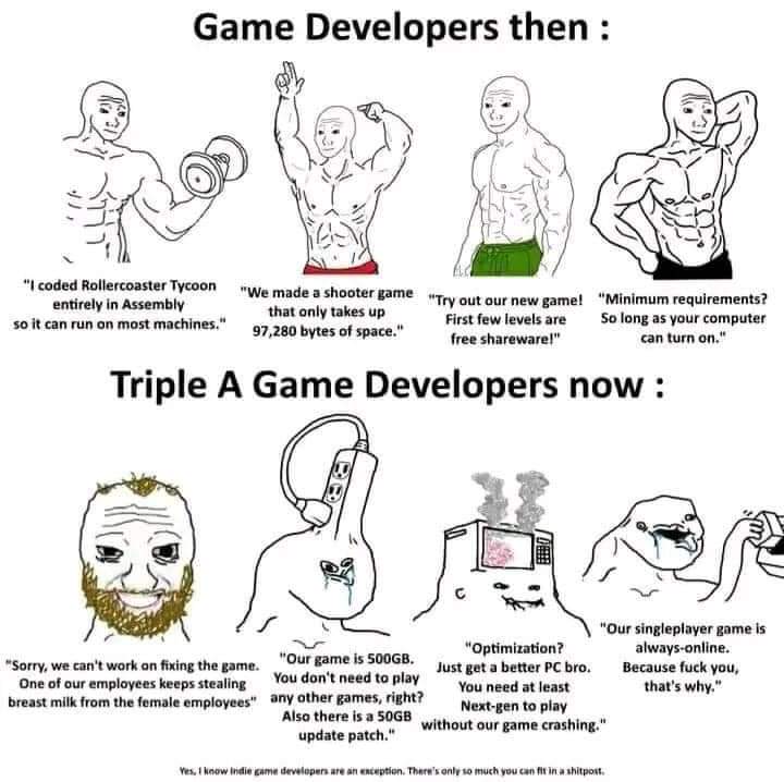 Average AAA developer reddit.com/r/programmerhu…