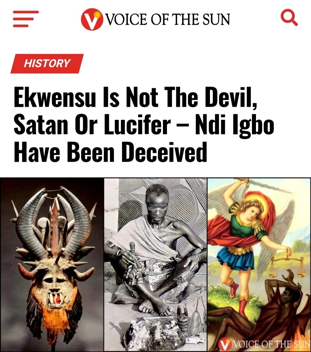 Chuka Nduneseokwu on X: "Ekwensu Is Not The Devil, Satan Or Lucifer – Ndi  Igbo Have Been Deceived: Growing up as an Igbo child, I regularly  encountered the use of the word