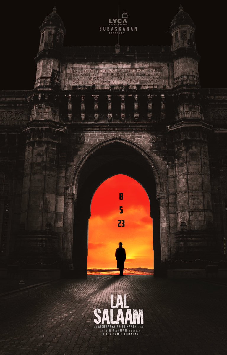 LycaProductions's tweet photo. #LalSalaam 🫡 everyone! Our BHAI 😎✨ is back to MUMBAI 📍 tomorrow! Revealing his name & look at 12AM 🕛 08/05/23 🗓️

🎬 @ash_rajinikanth 
🎶 @arrahman 
🌟 @rajinikanth @TheVishnuVishal & @vikranth_offl 
🎥 @DOP_VishnuR
⚒️ @RamuThangraj 
✂️🎞️ @BPravinBaaskar 
👕 @NjSatz 
🎙️ @RIAZtheboss @V4umedia_ 
🎨🖼️ @kabilanchelliah
🤝 @gkmtamilkumaran 
🪙 @LycaProductions #Subaskaran