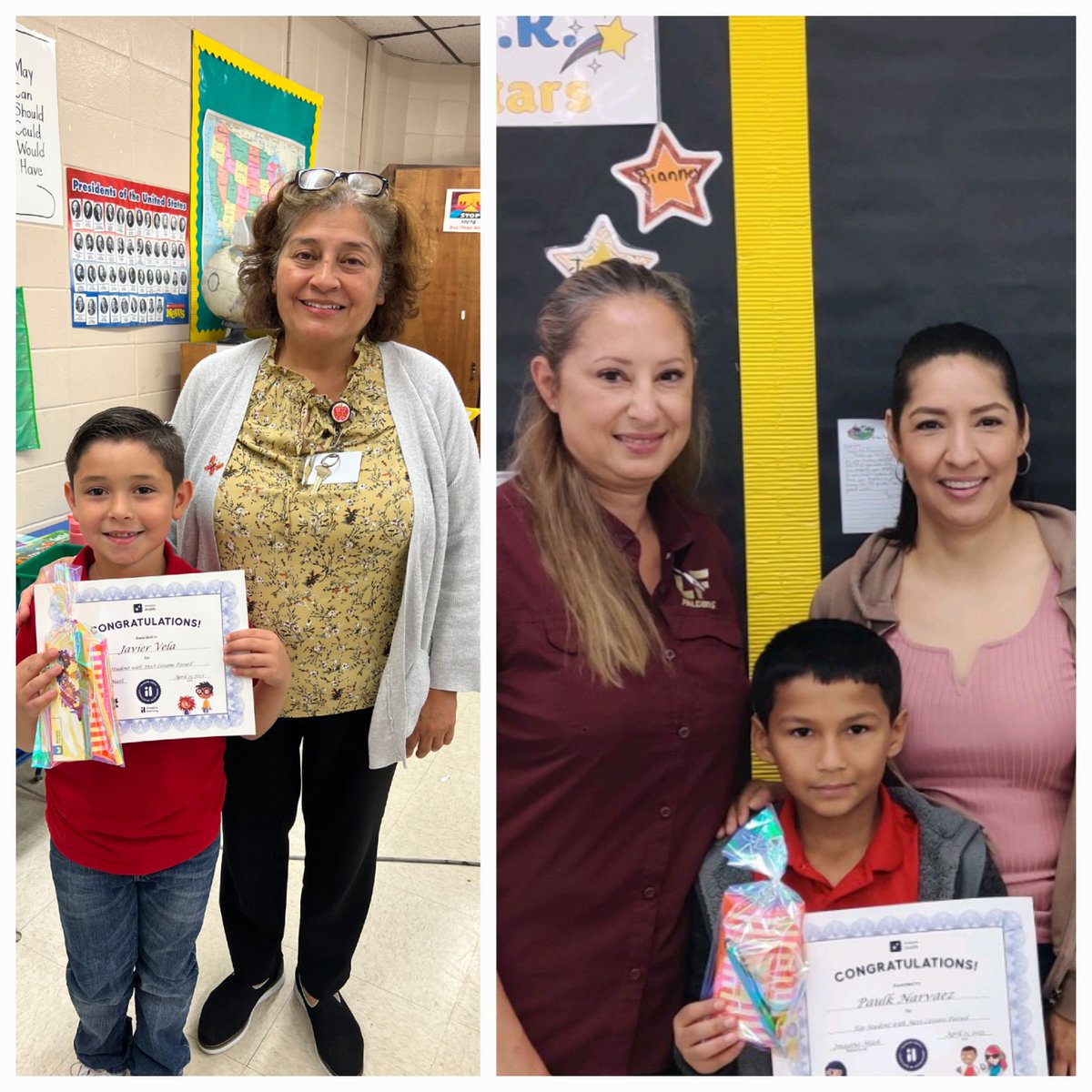 Congratulations to these wonderful students from @villarealhawks1 who won the Imagine Math Campus Top Student contest: Javier (1st grade) and Paulk (3rd grade)!! 🏆🎉👏 @ze_elizondo @ImagineLearning @tudon26