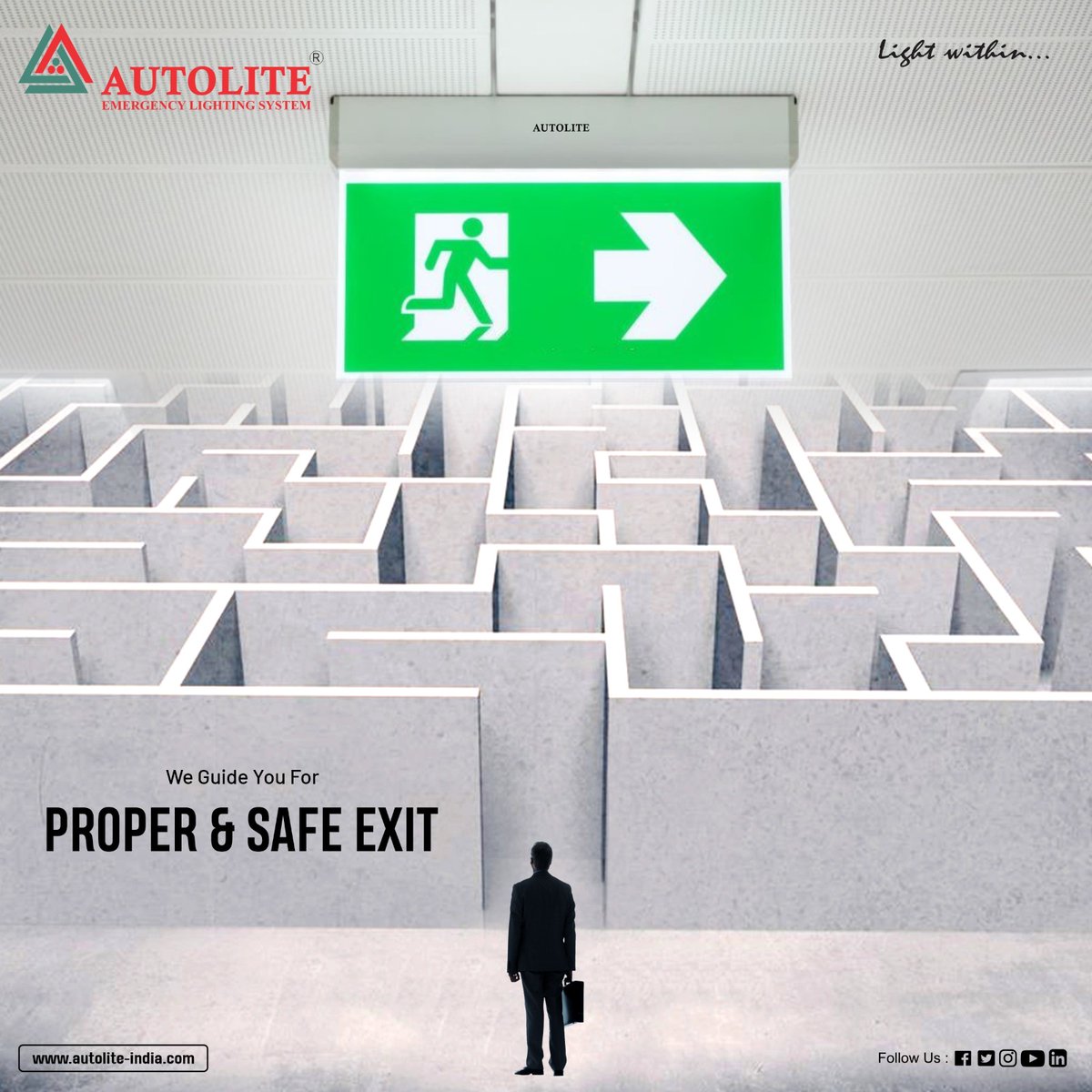 AUTOLITE_'s tweet image. When the lights go out in an emergency, #AUTOLITE exit signs and emergency lighting systems are there to light your way to safety. Learn more on our website.
autolite-india.com 

#emergencylighting #exitlights  #emergencyexitsigns #ledexitlights #emergencylights #exitsigns