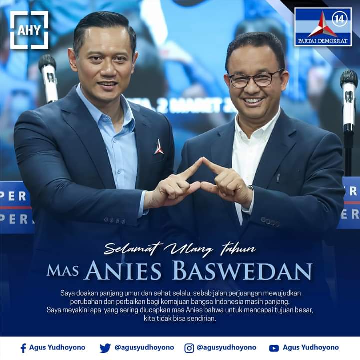 #ahy #aniesbaswedan #HalaMadrid #demokrat #koalisiperubahan #ahypemimpinperubahan @AgusYudhoyono @aniesbaswedan @PDemokrat @JatimDemokrat