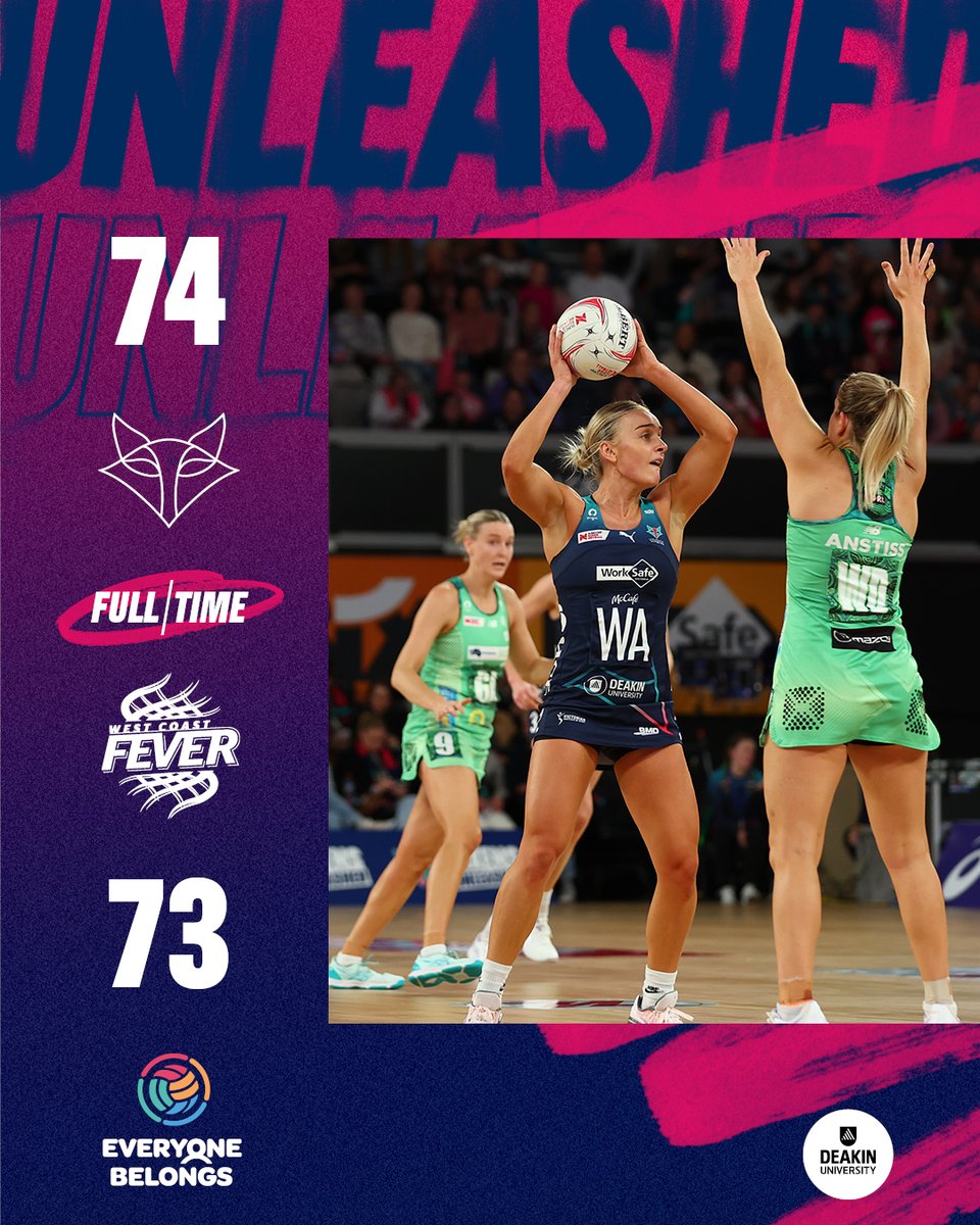 Huge performance from your Vixens today against the ladder leaders! Nothing like a win in front of a packed home crowd👊

FT Vixens 74 | 73 Fever
#VIXvFEV #EveryoneBelongs