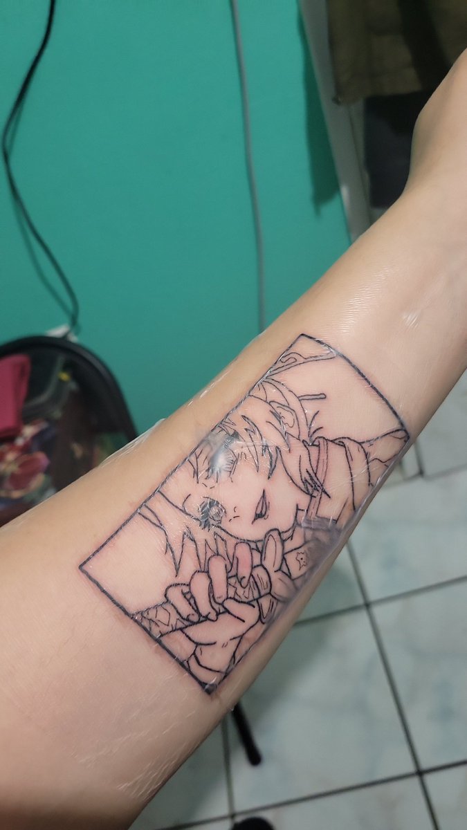 Snocone42's tweet photo. I've officially joined the tatted squad #demonslayer #tattoo https://t.co/CYmzmR9Ltr