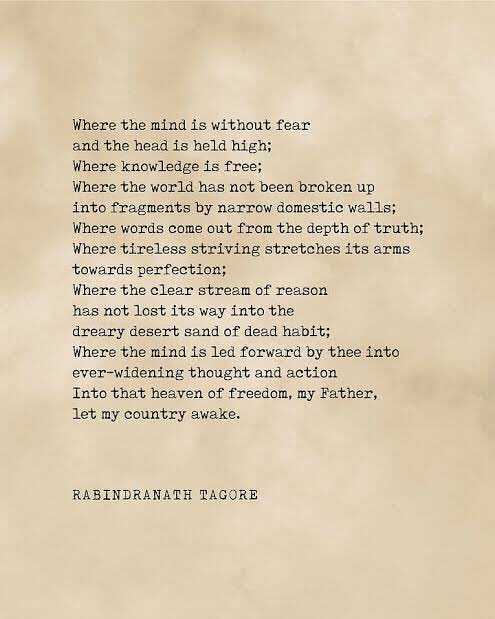 ingridsrinath's tweet photo. More relevant than ever. #fearlessfreedom #RabindraJayanti https://t.co/VBPURFyRyU