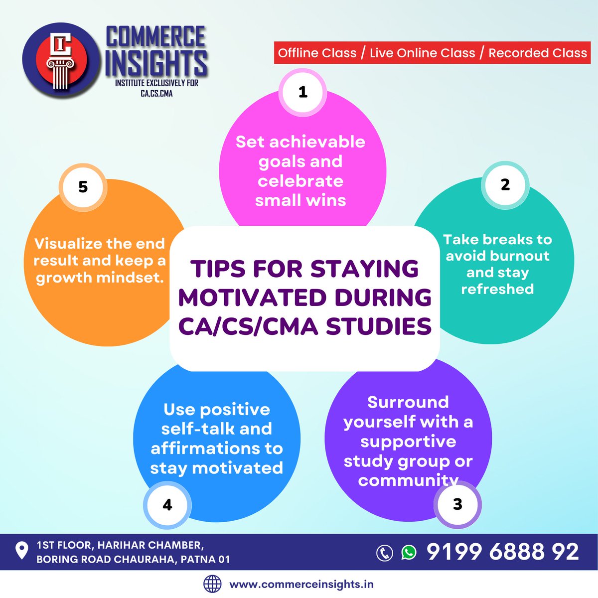 officialCIPatna's tweet photo. Tips for staying motivated during CA/CS/CMA studies
..
#CommerceInsights #CIPatna #CA #CSEET #CACoaching #CS #CSCoaching #CMA #CMACoaching #CareerinFinance #CAStudents #CAExam #CommerceStudents #CAFoundation #CAIntermediate #ICAI #CharteredAccountant  #CommerceInstitute #Patna https://t.co/3ZnwUENLLE