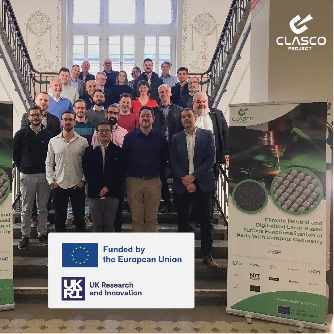DGM_eV's tweet photo. On 18 April, the CLASCO consortium held its first on-site meeting in Dresden, Germany. Funded by: European Commission, visible on EFFRA and Innovate UK
#CLASCO #DGM #LaserMaterials #AdditiveManufacturing #AM #ComplexGeometries #LaserSurfaceFunctionalization https://t.co/X7HRynmH0F
