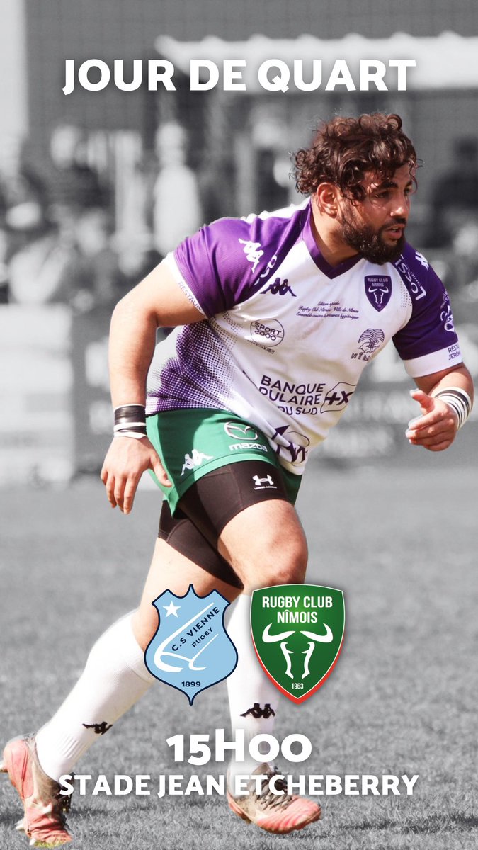 RCNimois's tweet photo. Jour de quart / 🆚 Vienne / Stade Jean Etcheberry / Vienne / 15h / Tous derrière nos soldats rouges et verts 🟢🔴 https://t.co/MxDcXeGwHb