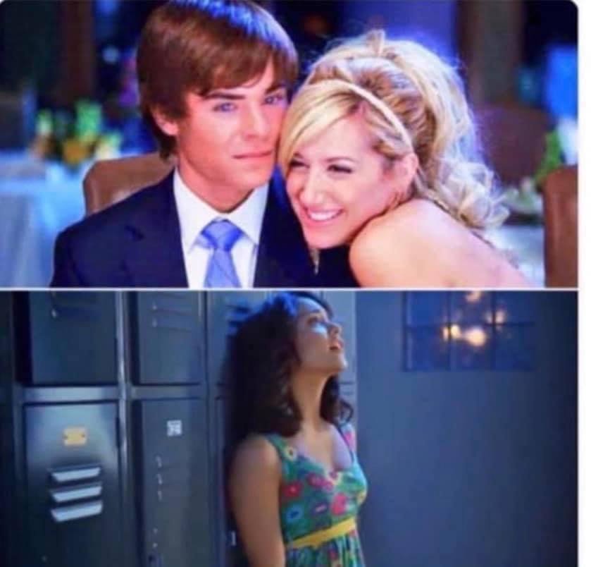Sharpay was setting Troy up with meetings &amp; brunches with important people to further his basketball career and what was Gabriella doing? swimming and crying 😂