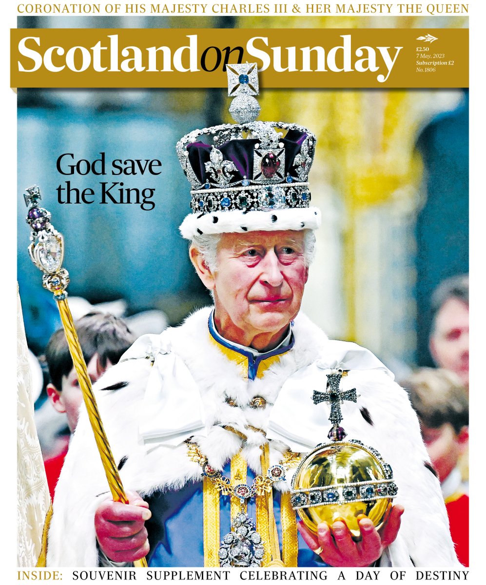 Good morning. Here is the front page of today's Scotland on Sunday.