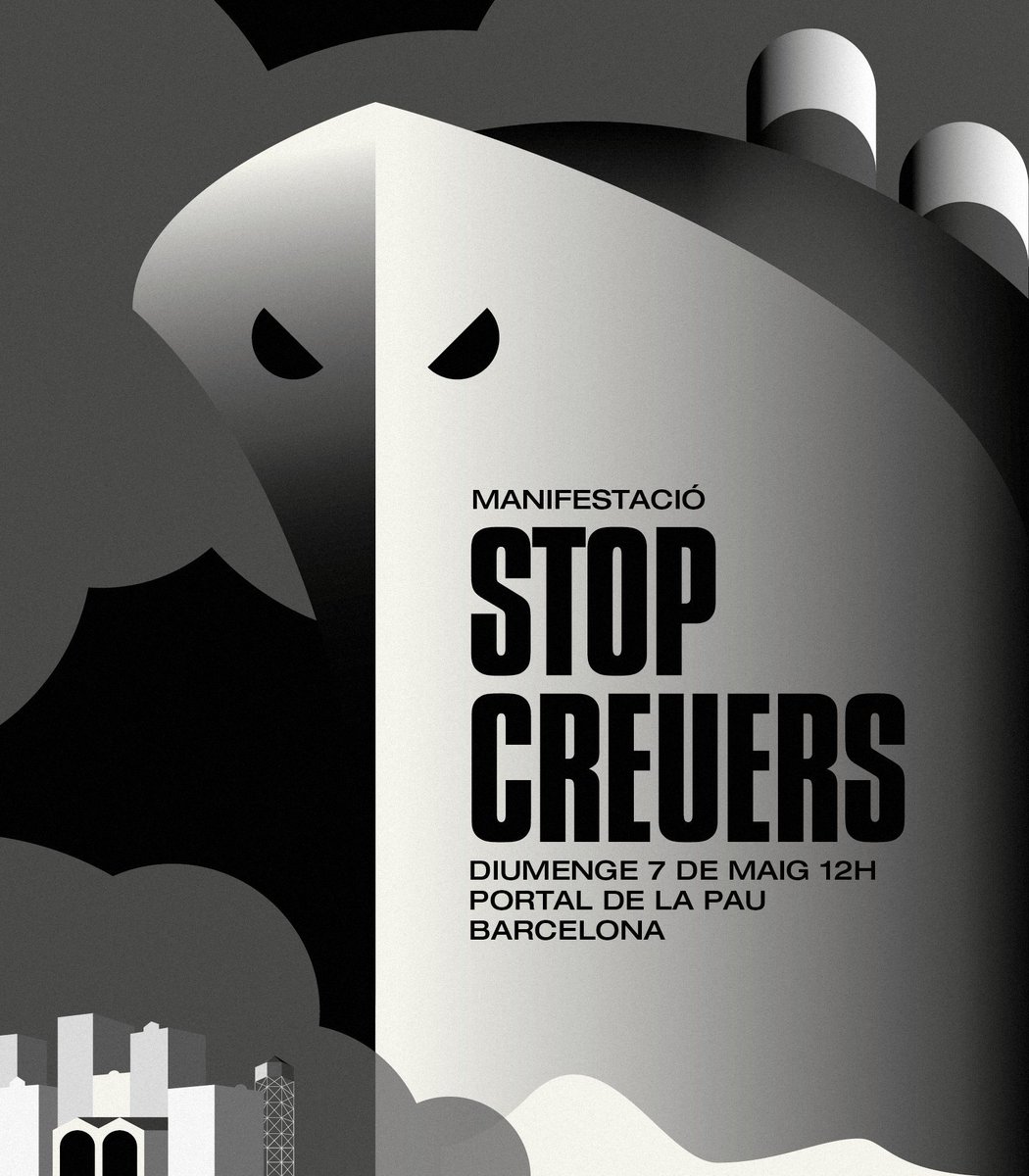 #StopCreuers. Avui a Barcelona.
Manifestació. 12h Portal de la Pau.