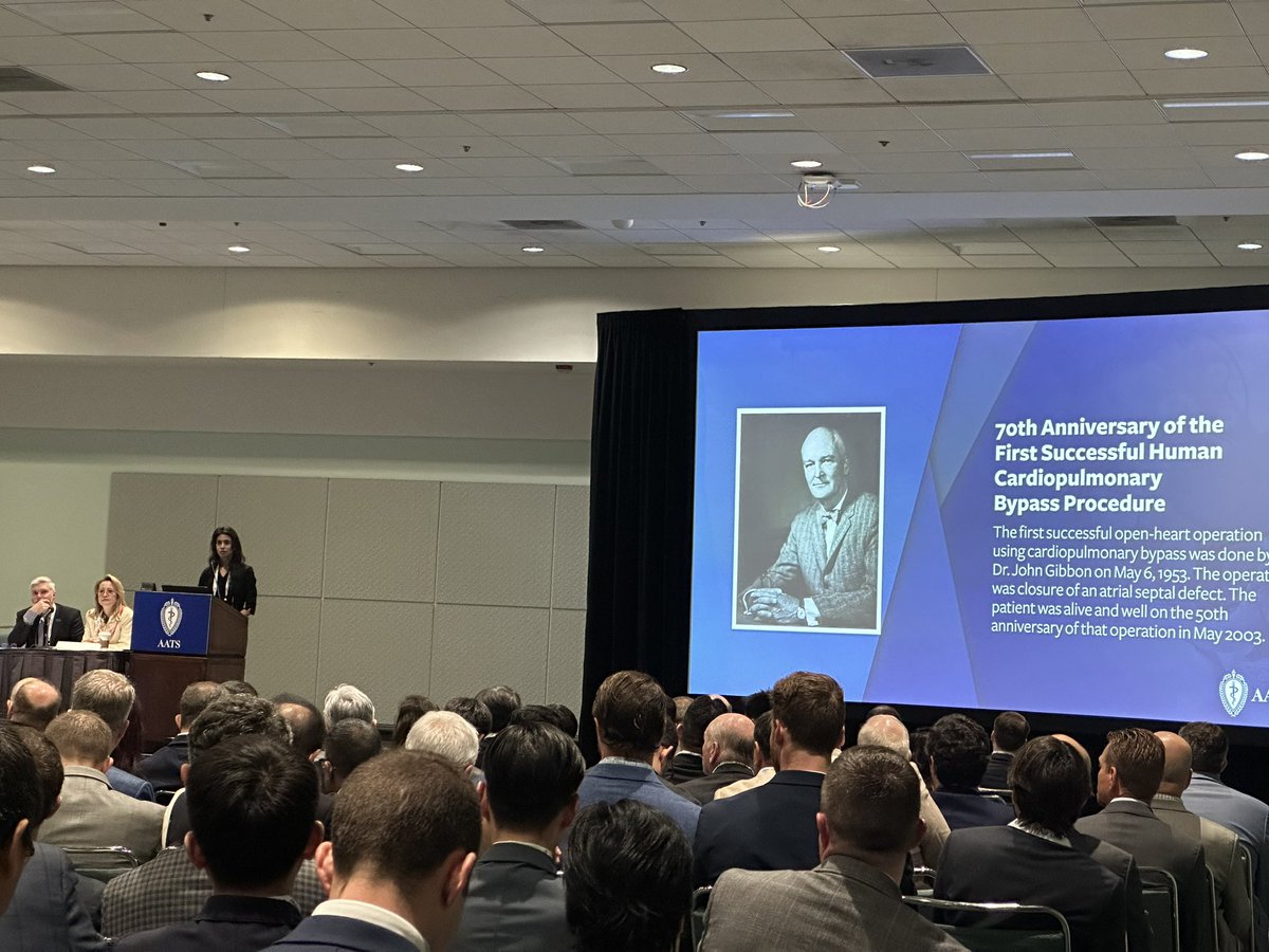 Syeda Manahil Haider Jeoffrey, MD (@syedajeoffrey) on Twitter photo Indeed a remarkable start to #AATS2023 <a href="/AATSHQ/">AATS</a> marking the first open heart surgery by Dr. Gibbon which was performed 70 years ago on May 6, 1953🫀Humbled to represent <a href="/YaleSurgery/">Yale Surgery</a> <a href="/YaleCardiacSurg/">Yale Cardiac Surgery</a> with my mentor and greatest inspiration <a href="/JElefteriades/">John A. Elefteriades</a> <a href="/YaleThoracic/">Yale Thoracic Surgery</a> Indeed a remarkable start to #AATS2023 <a href="/AATSHQ/">AATS</a> marking the first open heart surgery by Dr. Gibbon which was performed 70 years ago on May 6, 1953🫀Humbled to represent <a href="/YaleSurgery/">Yale Surgery</a> <a href="/YaleCardiacSurg/">Yale Cardiac Surgery</a> with my mentor and greatest inspiration <a href="/JElefteriades/">John A. Elefteriades</a> <a href="/YaleThoracic/">Yale Thoracic Surgery</a>