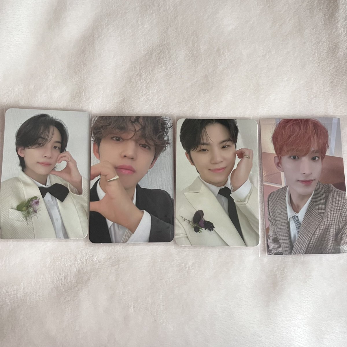 obagyu's tweet photo. FML トレカ 交換 SEVENTEEN

譲→画像1枚目 ジョンハン、エスクプス、ウジ、ドギョム

求→ジョシュア(💕)＜ジョンハン(❌以外)

郵送希望◎
お気軽にお声掛けください🐈 https://t.co/A23rhFbXtB