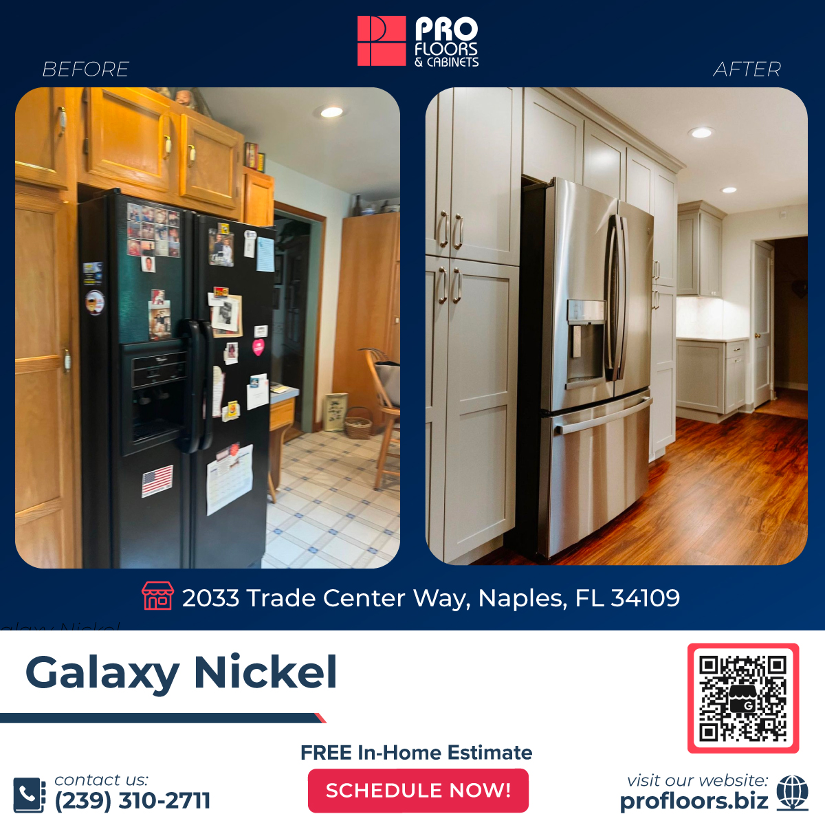 profloorsandca1's tweet photo. The transformation from a cramped and outdated kitchen to a fresh, clean, and spacious one is remarkable, and it's all thanks to the beautiful Galaxy Nickel cabinetry.

💻 https://t.co/GOCWdp0Axe
☎️ (239) 310-2711
📩 https://t.co/OUZx6SsbEy
📍https://t.co/lhn6iKhF3W https://t.co/YGDYQSRp3V