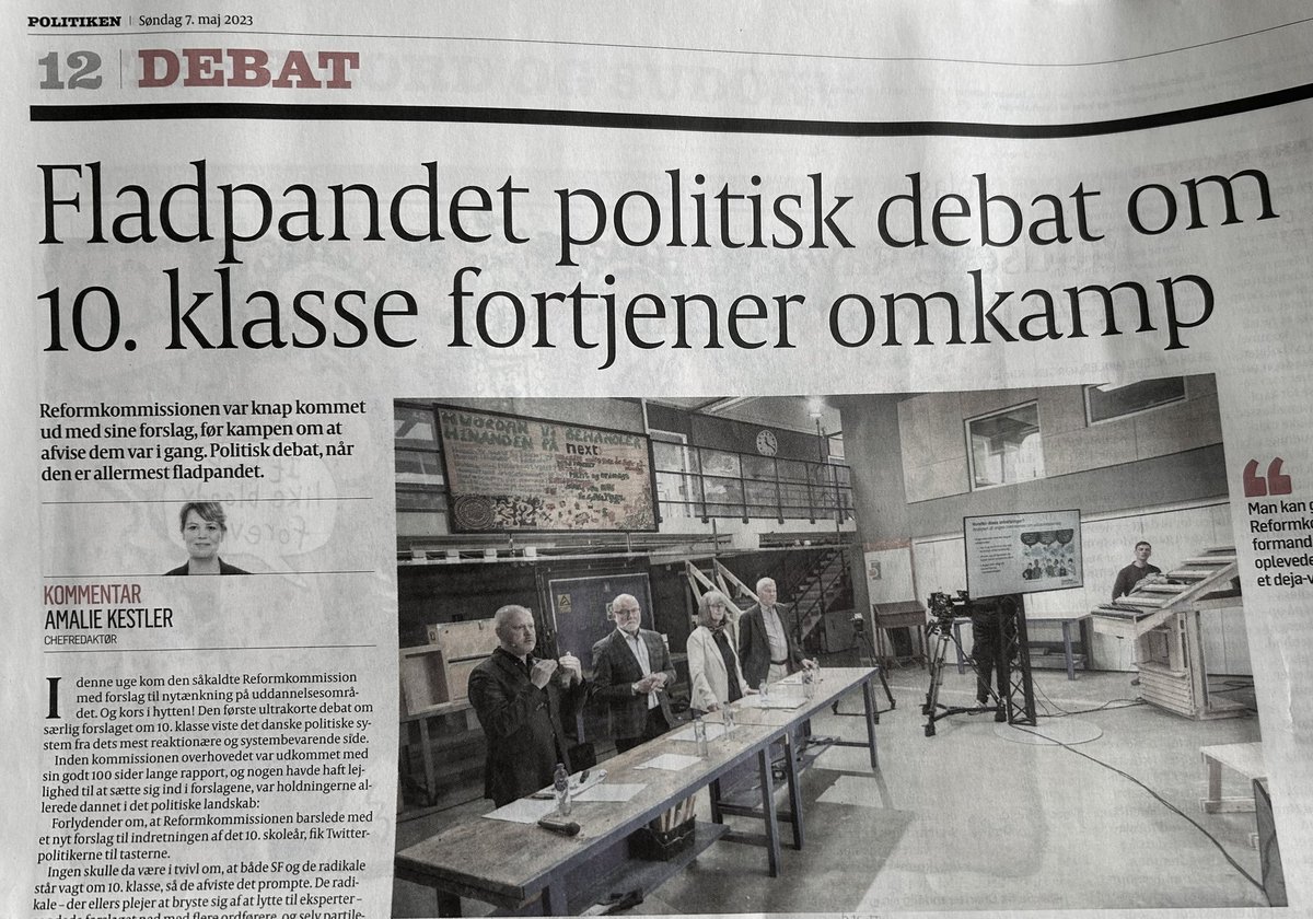 Tusind tak for denne her @akestler 👏 
Lad os alle lige tage en dyb indånding og reelt forholde os til anbefalingerne. Det er solidt arbejde og reel nytænkning #dkpol