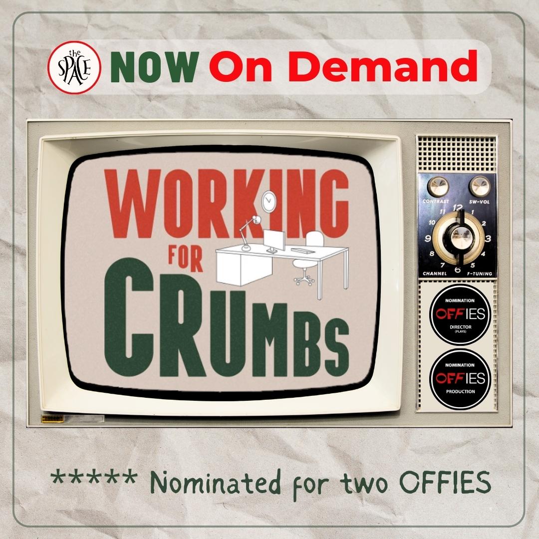 📺WORKING FOR CRUMBS is now On Demand📺
You couldn't make it to the Space to see this OFFIES NOMINATED PRODUCTION in person - watch this  On Demand instead.
'Witty, campy, chaos.' - Everytheatre
🎟️Book via our Online Theatre page