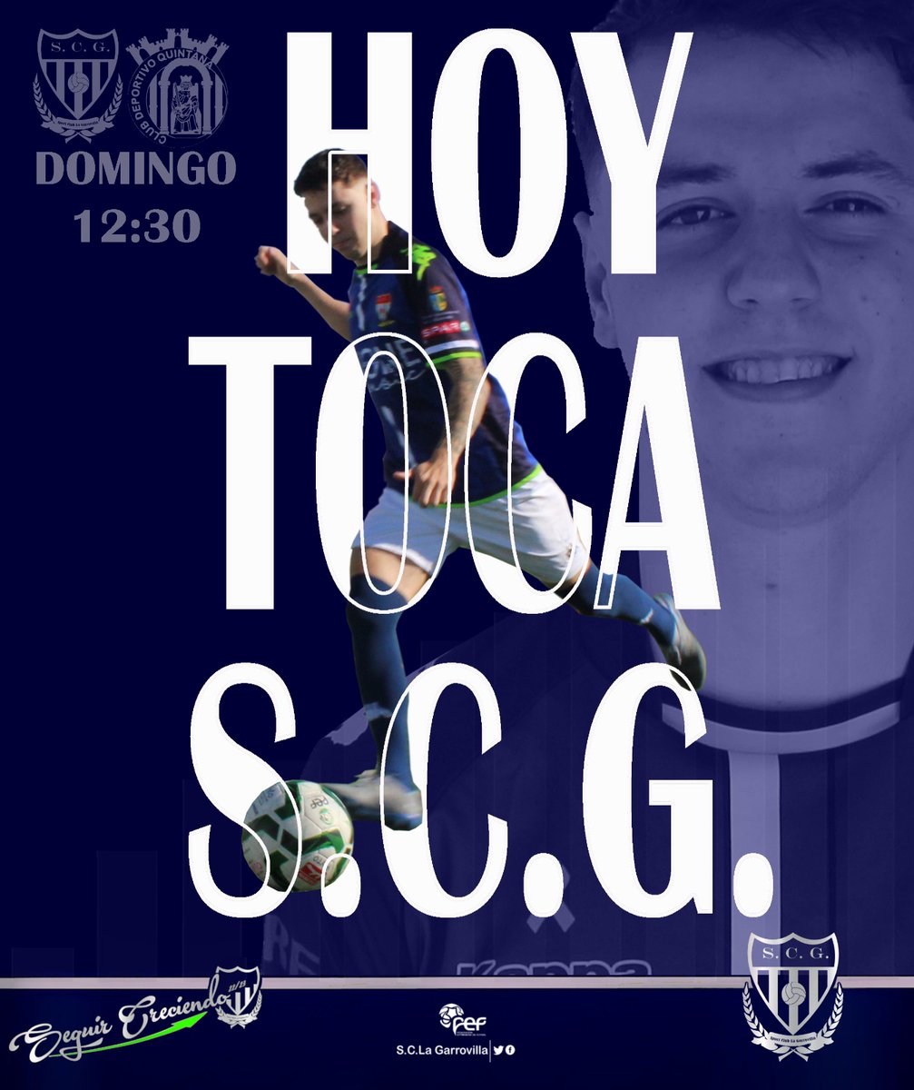 🤩👇LLEGÓ EL DÍA

¡¡Vamos juntos a por la remontada!!

🆚@CDQuintana2014

⌚️12:30 horas 

🏟 Campo de Fútbol de La Garrovilla

💙💐Hazlo por tu madre

#SeguirCreciendo ⚽️💙
