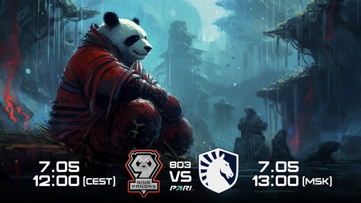 9pandasgg's tweet photo. Be water, my friend. 
Facing Team Liquid in 3 hours. See you! #Go9Pandas
@TeamLiquid @ESLDota2 https://t.co/oXl4P4fzTr